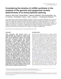 Considering the kinetics of mRNA synthesis in the analysis of the