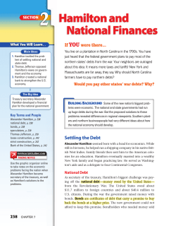 2 Hamilton and National Finances
