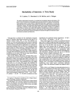 Heritability of Interests: A Twin Study