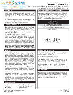 Invisia&trade; Towel Bar