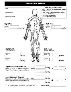Page 1 ABI WORKSHEET ABI INTERPRETATION > 1.3 Elevated