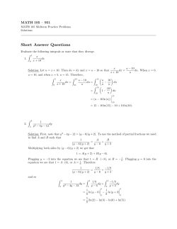 Solutions - UBC Math