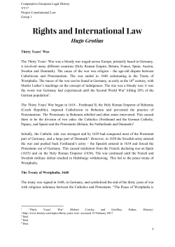 Rights and International Law Hugo Grotius