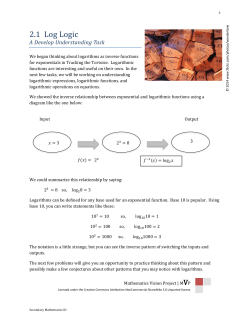2.1 Log Logic