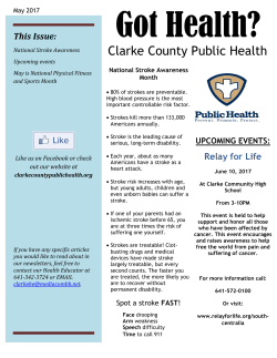 UPCOMING EVENTS - Clarke County Public Health