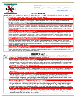 2017 Course Planner - Rising 3rd Grade