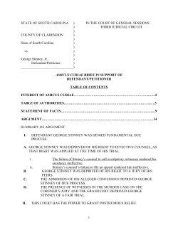 CRRJ Brief of Amicus Curiae, State v. Stinney