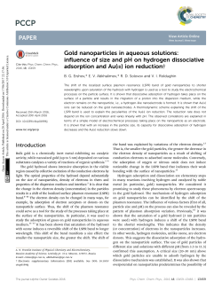 Gold nanoparticles in aqueous solutions