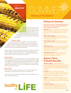 Flavors of the Season