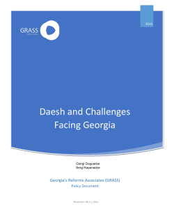Daesh and Challenges Facing Georgia