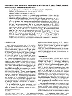 Interaction of an aluminum atom with an alkaline