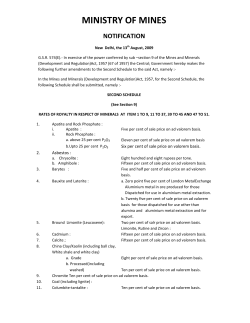 ministry of mines notification - Department of Mining and Geology