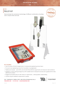Pulley Kit - TecQuipment