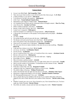 NOTES GK 47 Famous Quotes