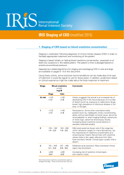 IRIS Staging of CKD (modified 2015)