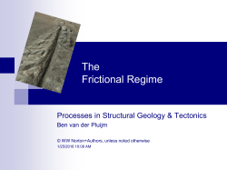 Frictional Regime - Processes in Structural Geology and Tectonics