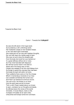 Towards the Black Void