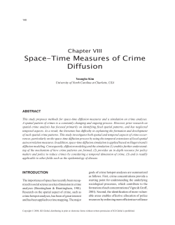Space-Time Measures of Crime Diffusion