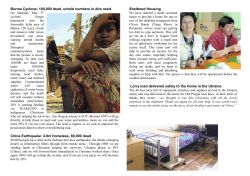 Burma Cyclone - Jubilee Outreach Yorkshire