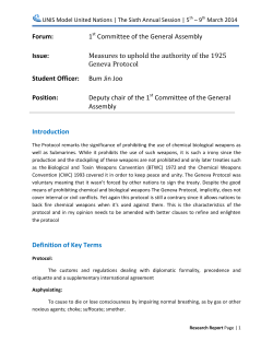 Measures to uphold the authority of the 1925 Geneva Protocol