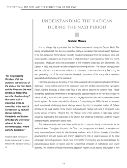 understanding the vatican during the nazi period