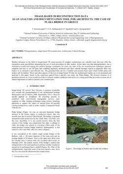 IMAGE-BASED 3D RECONSTRUCTION DATA AS AN ANALYSIS