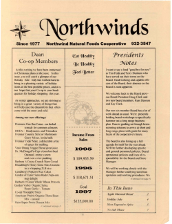 November 1996 - Northwind Natural Foods Co-op