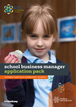 school business manager application pack