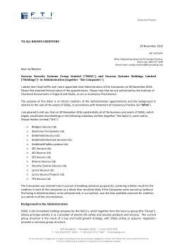 Letter to Creditors - SIP 16