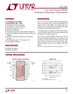 LTC1337 - 5V Low Power RS232 3-Driver/5
