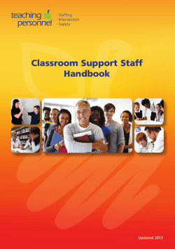 Classroom Support Staff Handbook