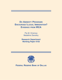 Do Amnesty Programs Encourage Illegal Immigration? Evidence