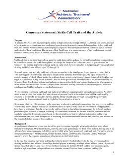 Sickle Cell Trait and the Athlete - Arkansas