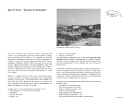 Open Air Theatre - “Recreation for Reclamation“