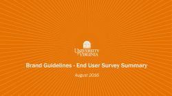 Brand Guidelines - End User Survey Summary