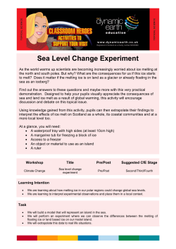 Sea Level Change Experiment