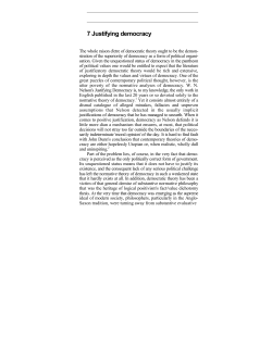 7 Justifying democracy