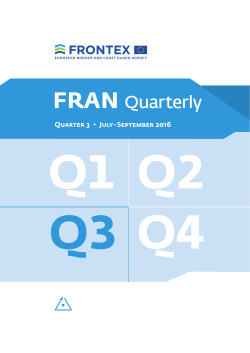 FRAN Quarterly - Frontex