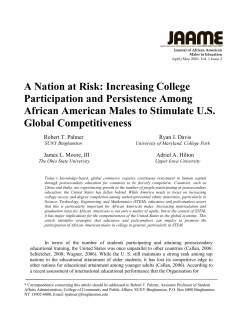 A Nation at Risk - Journal of African American Males in Education