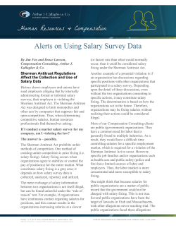 Alerts on Using Salary Survey Data