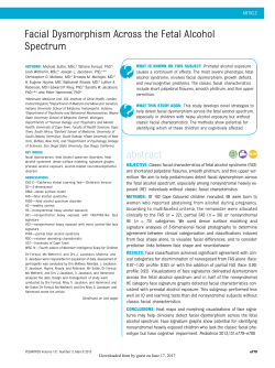 Facial Dysmorphism Across the Fetal Alcohol Spectrum