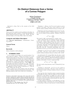 On Distinct Distances from a Vertex of a Convex Polygon