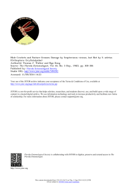 Mole Crickets and Pasture Grasses: Damage by Scapteriscus