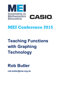 Teaching Functions with Graphing Technology