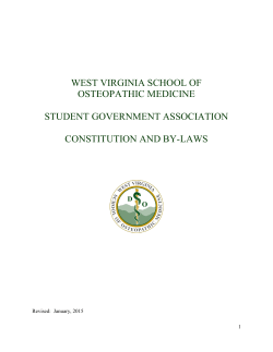 SGA Constitution and By-Laws