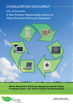 a new Producer Responsibility scheme for Waste electrical