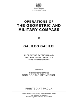 operations of the geometric and military compass - Exhibits on-line