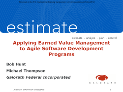 Applying Earned Value Management to Agile Software