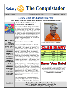 The Conquistador - Charlotte Harbor Rotary Club