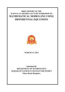 mathematical modelling using differential equations